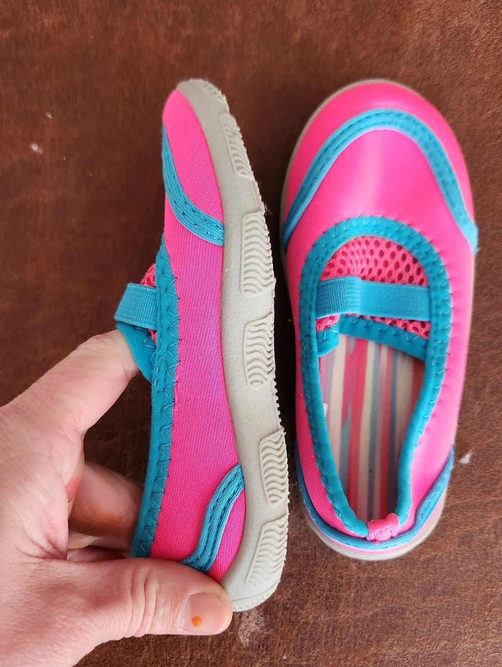 Kids Pink & Teal Water Shoes